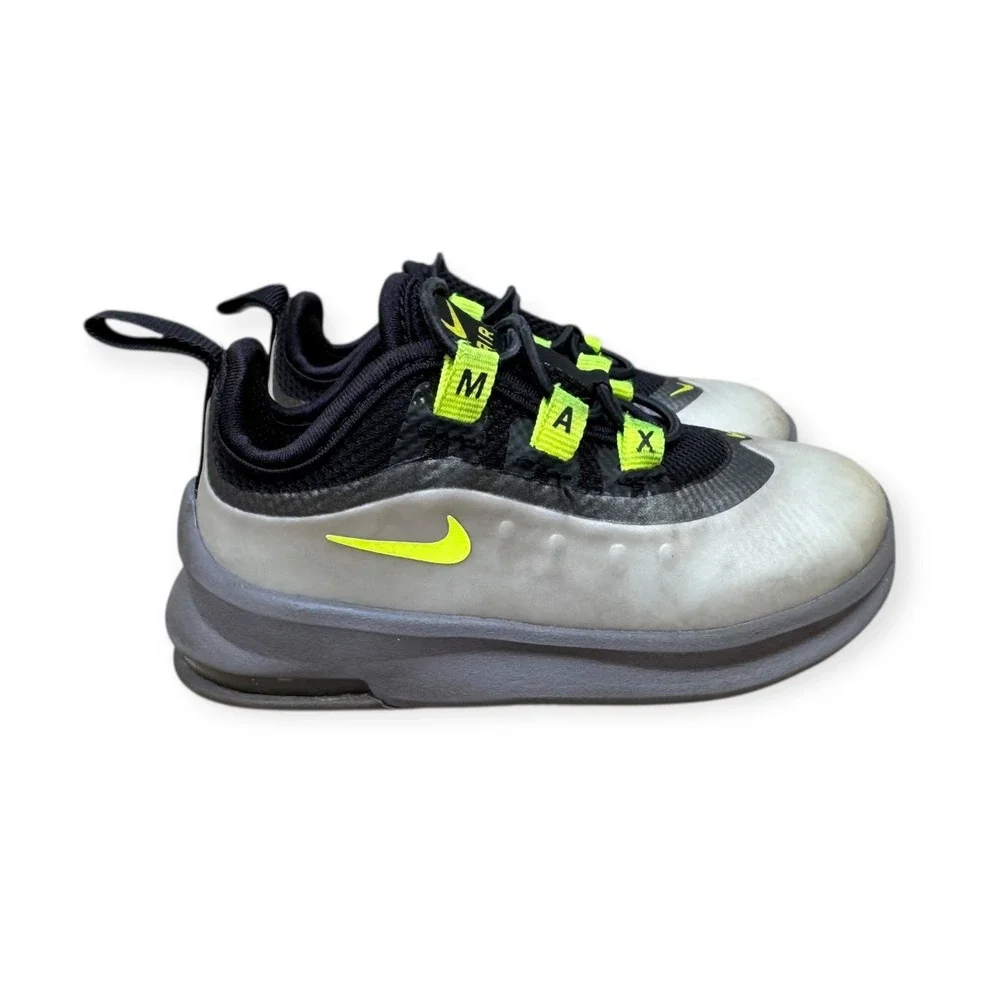 Nike Air Max Toddler‎ Shoes 6C Black Neon Yellow Athletic Sneakers AH5224-012